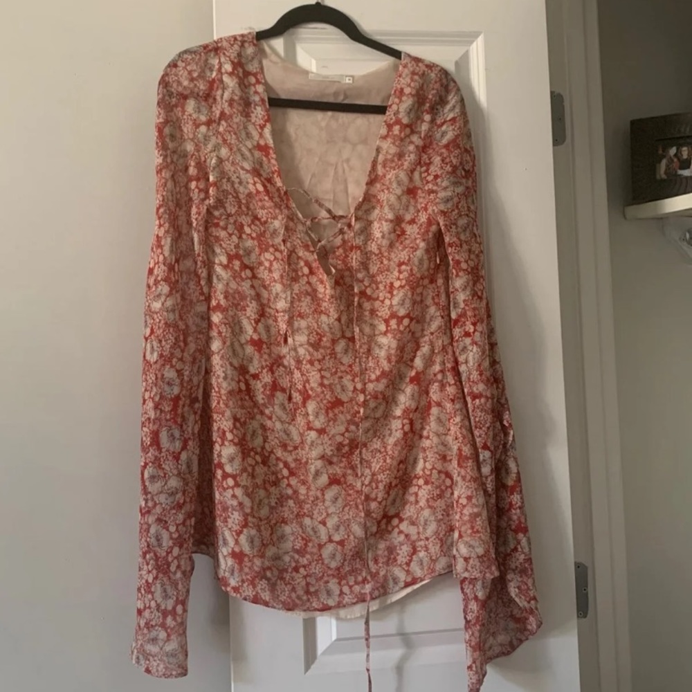 Vintage floral long sleeve dress
